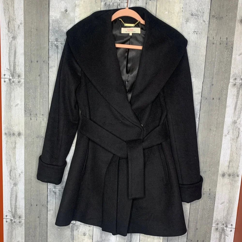 Trina Turk Ali wrap wool jacket - Picture 3 of 8
